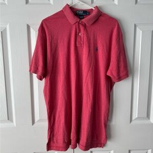 Polo Ralph Lauren Pink Heather Polo Shirt L – Classic Blue Pony Logo